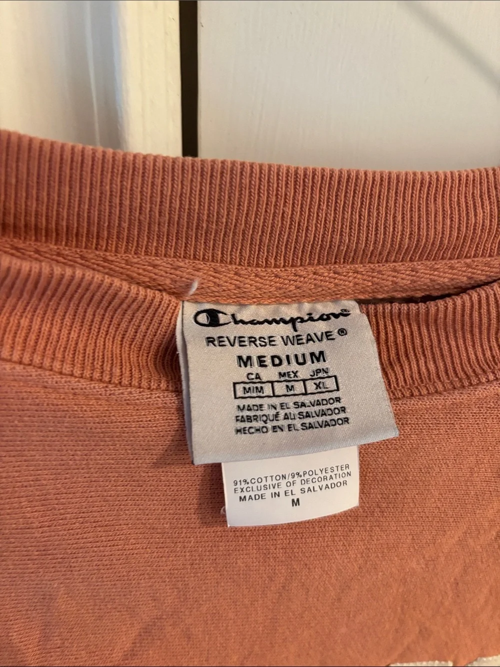 Champion Coral Crewneck Sweatshirt with 